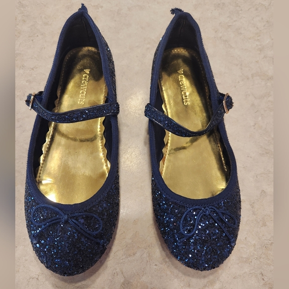 Crewcuts Sparkly Navy Dress Shoes - Picture 2 of 7